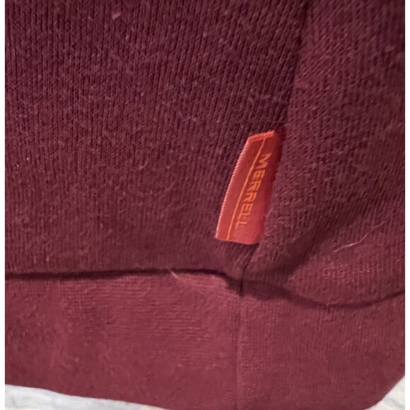 Merrell Hoodie Burgundy Logo Pullover Top Shirt Women’s Large - Picture 5 of 10